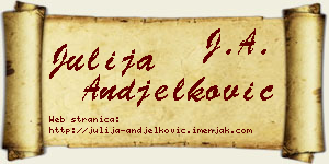 Julija Anđelković vizit kartica